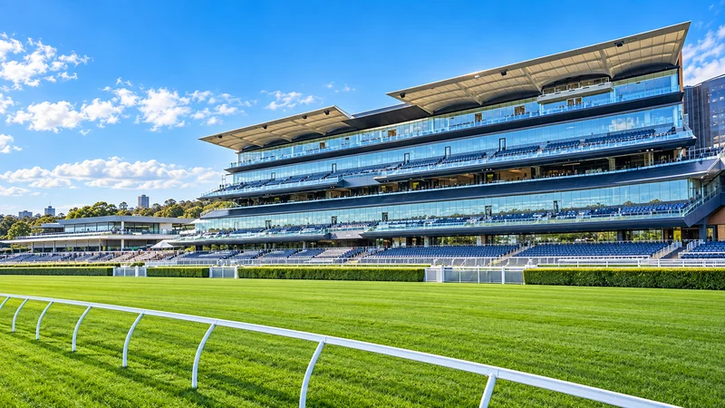 Illustrated view of Randwick racecourse