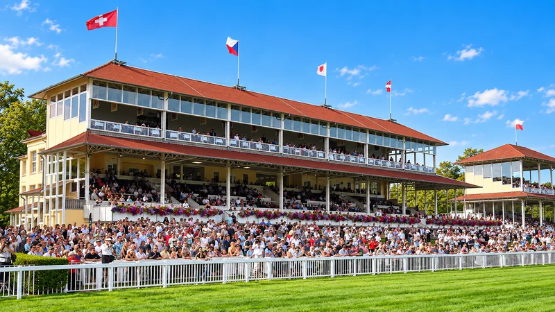 Illustrated view of Baden-Baden racecourse