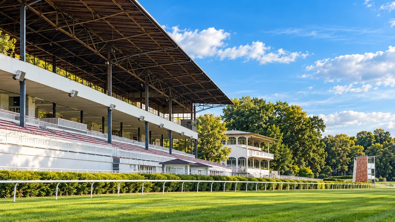 Illustrated view of Hoppegarten racecourse
