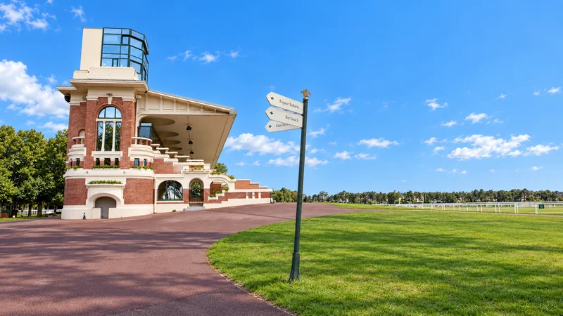 Illustrated view of Deauville racecourse