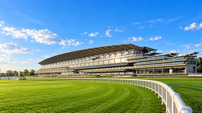 Illustrated view of Ascot racecourse