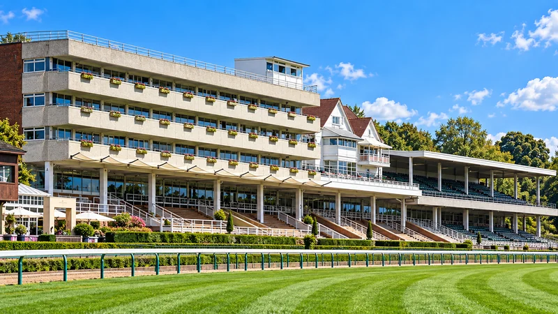 Illustrated view of Haydock racecourse