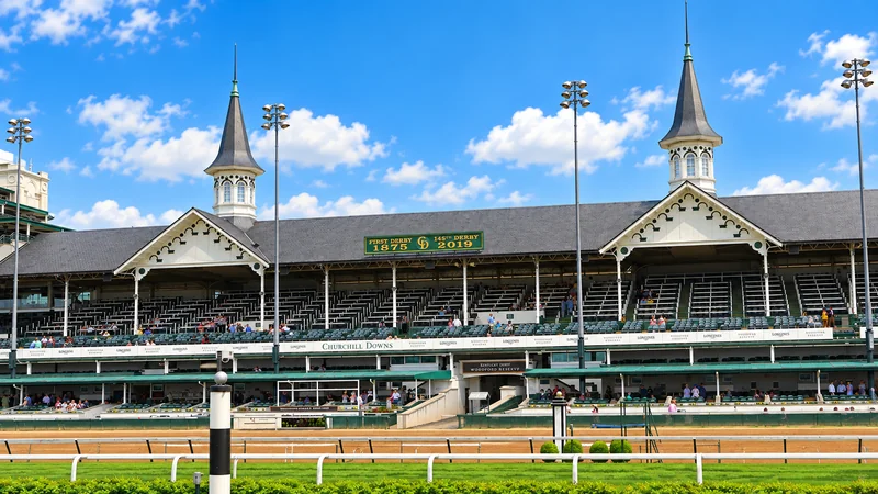 Illustrated view of Churchill Downs racecourse