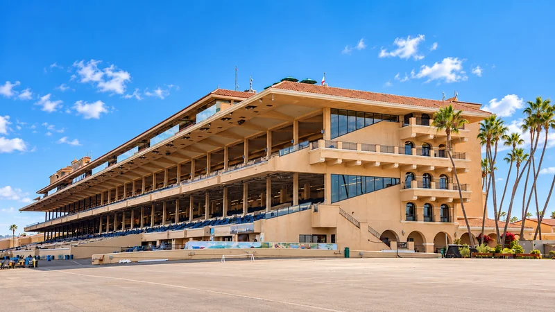 Illustrated view of Del Mar racecourse