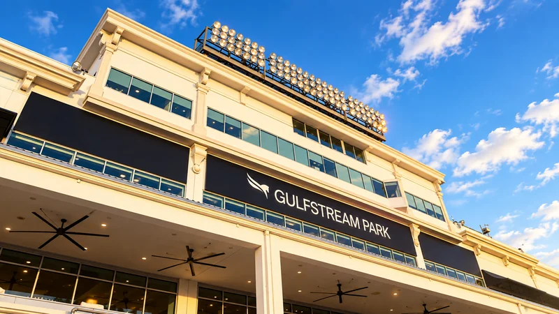 Illustrated view of Gulfstream Park racecourse