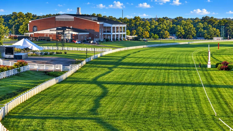 Illustrated view of Kentucky Downs racecourse