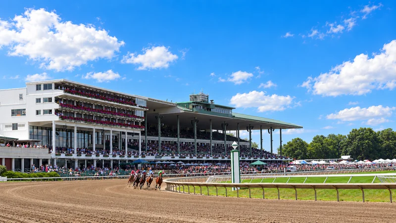 Illustrated view of Monmouth Park racecourse