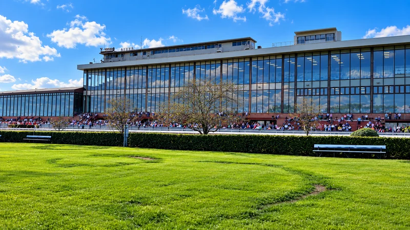 Illustrated view of Oaklawn Park racecourse