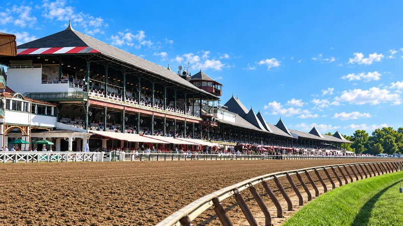 Illustrated view of Saratoga racecourse